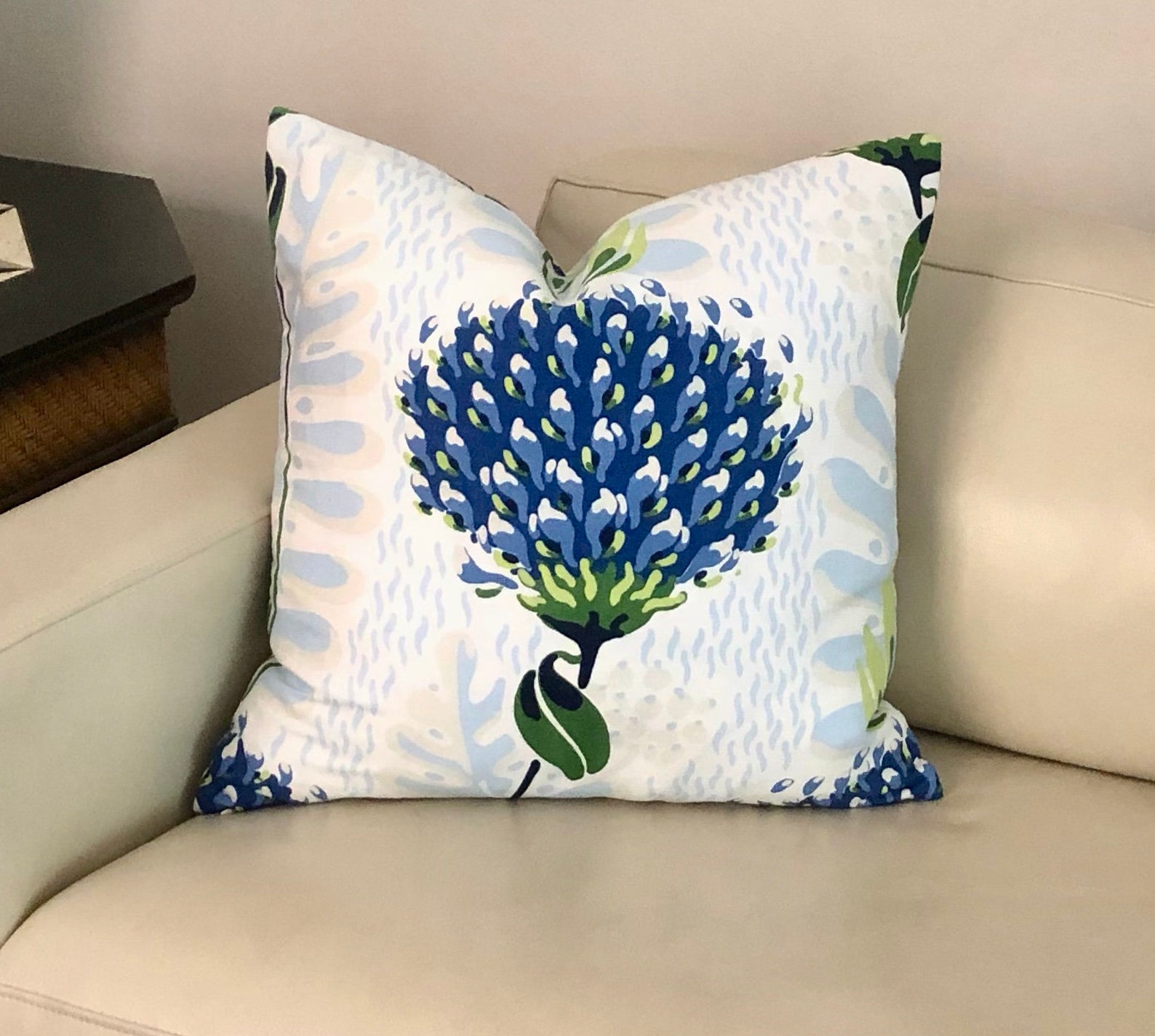 Thibaut Tiverton in Blue and Green Designer Pillow Cover With Etsy
