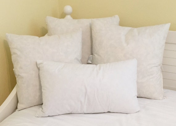 Synthetic Faux Down Pillow Inserts Square Euro Lumbar And Etsy