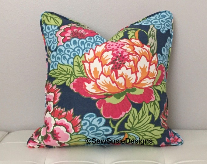 Thibaut Honshu in Navy Designer Pillow Cover With or Without Etsy