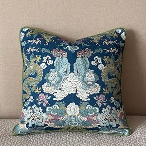 Schumacher Magic Mountain Dragon Designer Pillow Cover