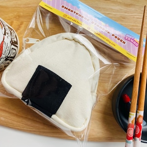 Kawaii Japanischer Baumwollbeutel | Onigiri, Mt Fuji, Toast & Brot Design | Geldbörse, Kosmetiktasche, Handyhalter