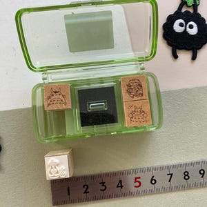 Studio Ghibli My Neighbor Totoro Wooden Stamp Set | Cute Totoro Mini Stamps with Ink Pad | Planner, Journal & Craft Stamps (4 or 9 pcs) image 7