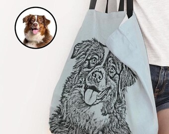 Borsa tote personalizzata per animali domestici, borsa tote personalizzata per cani, regalo commemorativo per animali domestici, borsa tote personalizzata, regalo personalizzato per animali domestici, regalo per la perdita di un animale domestico, regalo personalizzato per gli amanti dei cani,