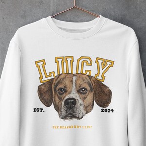 Aangepaste huisdiertrui met huisdierfoto, aangepaste hondenportrettrui gepersonaliseerde hondentrui hondensweater hond moeder cadeau aangepast kattenshirt