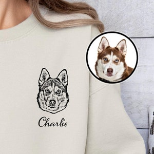 Aangepaste huisdiertrui met huisdierfoto, aangepaste hondenportrettrui, gepersonaliseerde hondentrui, huisdiersweater, hond moeder cadeau, aangepast kattenshirt