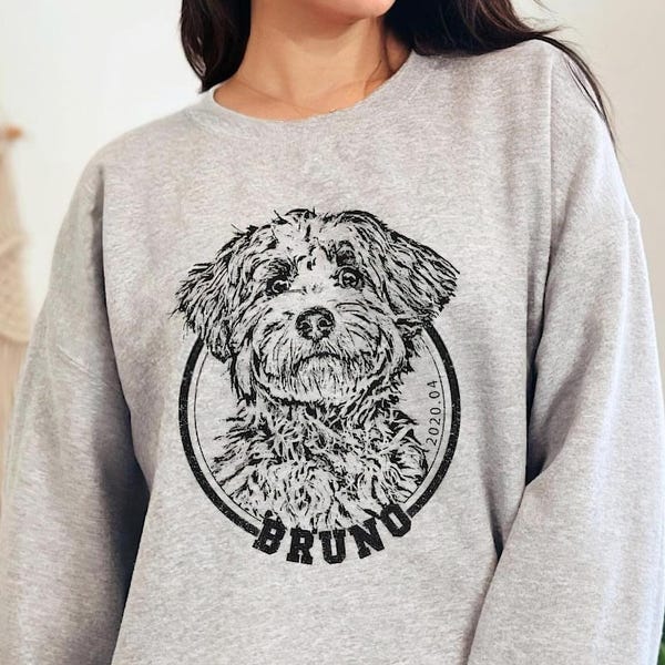 Custom Pet Sweatshirt from photo, Personalized Dog Shirts, Dog Mom Gift, Pet Name Sweatshirt, Custom Pet Sweatshirt, pet mom shirt