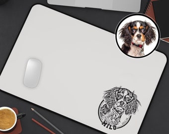 Alfombrilla de escritorio personalizada para mascotas, nombre personalizado para perro o gato, idea de regalo para compañeros de trabajo, espacio de trabajo bonito, espacio de trabajo moderno, arte bonito, bonito adorno para escritorio, almohadilla para escritorio