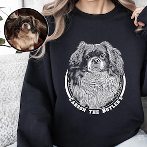 Custom Pet Sweatshirt from photo, Personalized Dog Pullover, Dog Sweatshirt, Dog Mom Gift, Pet Name Sweatshirt, Custom Pet Dog Sweatshirt