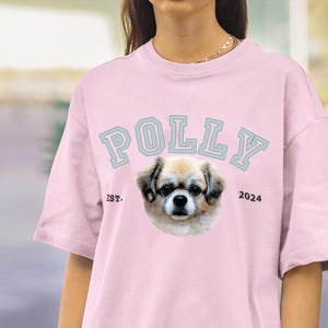 Custom Pet Portrait T-shirt: Personalized Dog & Cat Graphic Tee