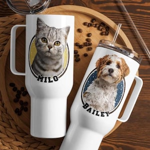Custom Pet Tumbler, Custom Dog Tumbler, Personalized Pet Tumbler, Custom Cat Tumbler, Custom Travel Mug, Pet Lover Gift, Custom 40oz Tumbler
