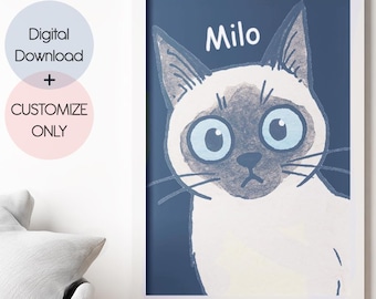 Custom Funky Pet Portrait: Retro Style (Digital Download)
