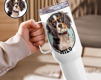 Custom Pet Tumbler, Custom Dog Tumbler, Personalized Pet Tumbler, Custom Cat Tumbler, Custom Travel Mug, Pet Lover Gift, Custom 40oz Tumbler