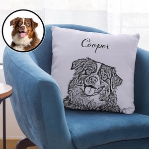Custom Pet Pillow, Custom Dog Pillow, Personalized Dog Pillow, Cat Pillow Cover, Pet Memorial, Pet Loss Gift, Dog Lovers Gift, Dog Memorial