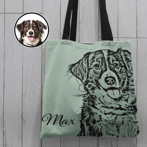 Bolsa de mano personalizada para mascotas, bolsa de mano personalizada para perros, regalo conmemorativo para mascotas, bolsa personalizada, regalo personalizado para mascotas, regalo por la pérdida de una mascota, regalo personalizado para amantes de los perros. imagen 1