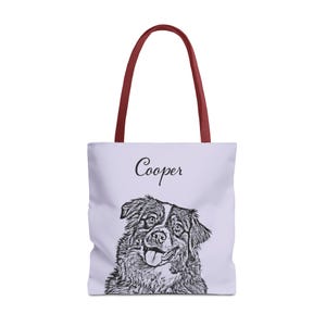 Bolsa de mano personalizada para mascotas, bolsa de mano personalizada para perros, regalo conmemorativo para mascotas, bolsa personalizada, regalo personalizado para mascotas, regalo por la pérdida de una mascota, regalo personalizado para amantes de los perros. imagen 7
