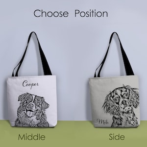 Custom Pet Tote Bag, Custom Dog Tote Bag, Pet Memorial Gift, Personalized Tote, Custom Pet Gift, Pet Loss Gift, Custom Dog Lovers Gift,