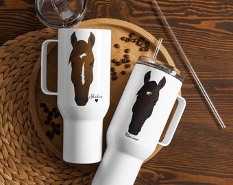 Custom Horse Tumbler: Personalized Equestrian Gift