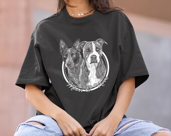 Camiseta personalizada con retrato de mascota: camiseta gráfica personalizada para perros y gatos