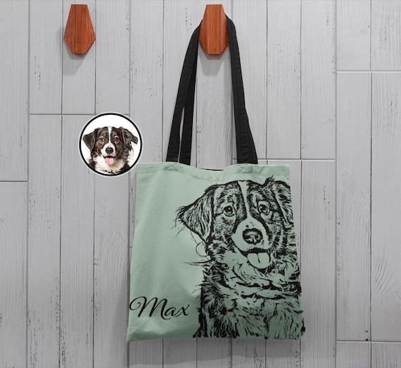 Custom Pet Tote Bag, Custom Dog Tote Bag, Pet Memorial Gift, Personalized Tote, Custom Pet Gift, Pet Loss Gift, Custom Dog Lovers Gift,