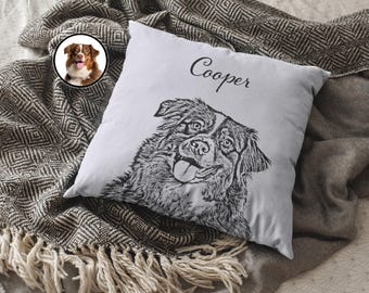 Almohada personalizada para mascotas, almohada personalizada para perros, almohada personalizada para perros, funda de almohada para gatos, memorial para mascotas, regalo por la pérdida de una mascota, regalo para amantes de los perros, memorial para perros