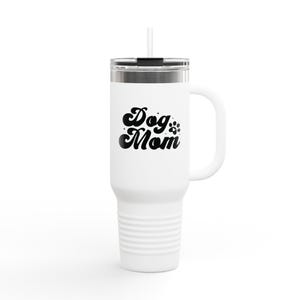 Dog Mom Insulated Travel Mug, 40oz - Perfect Gift for Pet Lovers, Reusable Coffee Cup, Travel Tumbler, Dog Lover Mug, Birthday Gift