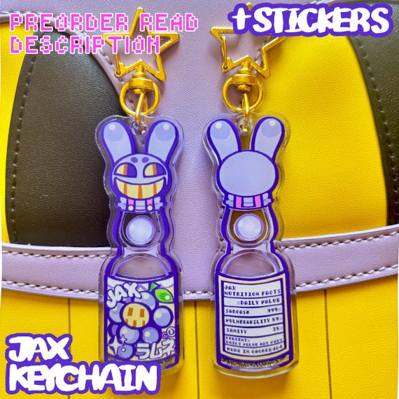PREORDER Jax peeled grape liquid shaker keychain & Sticker – The Amazing Digital Circus (TADC)