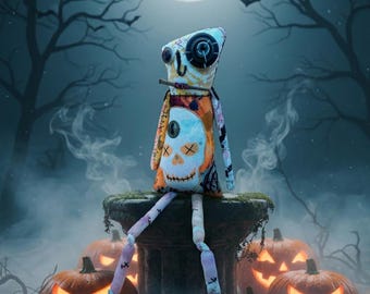 OOAK Zombie Art Doll – Handmade Gothic Halloween Textile Doll | Moros