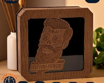 Tattoo Fund Money Box SVG, Laser Cut File (Digital Download)