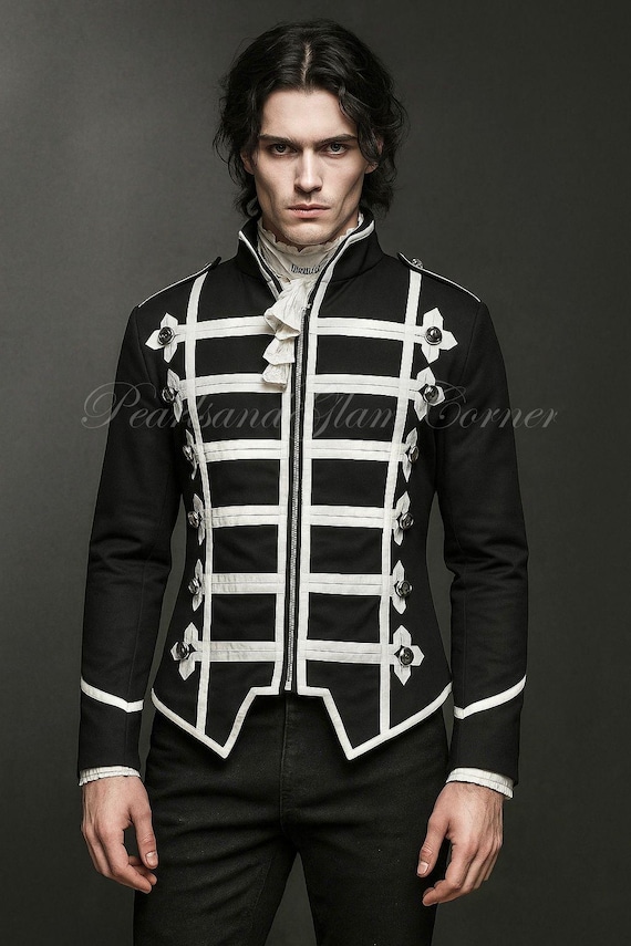 Steampunk Emo MCR Punk Gothic Militärjacke | [Benutzerdefiniert] | Kilt Und Jacks