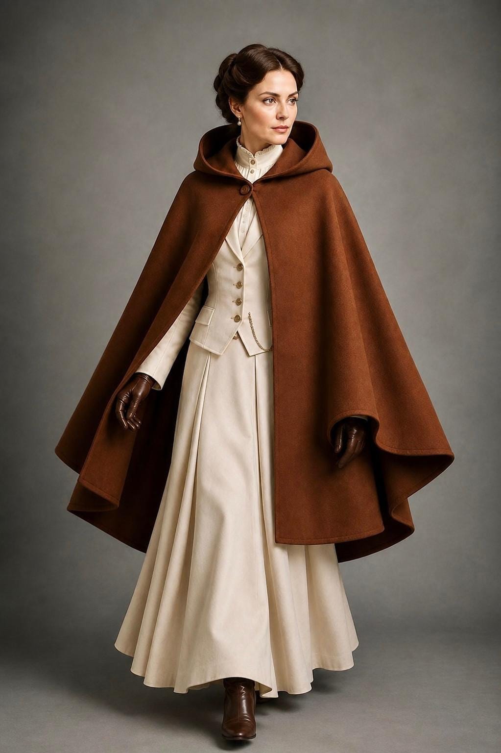 【WowRie】 3way Wool Cape coat ブラウン WowRie】 3way Wool Cape coat ブラウン 3way Wool Cape coat