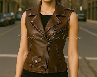 Gilet court sans manches à franges dans le style western pour femme • Mon gilet