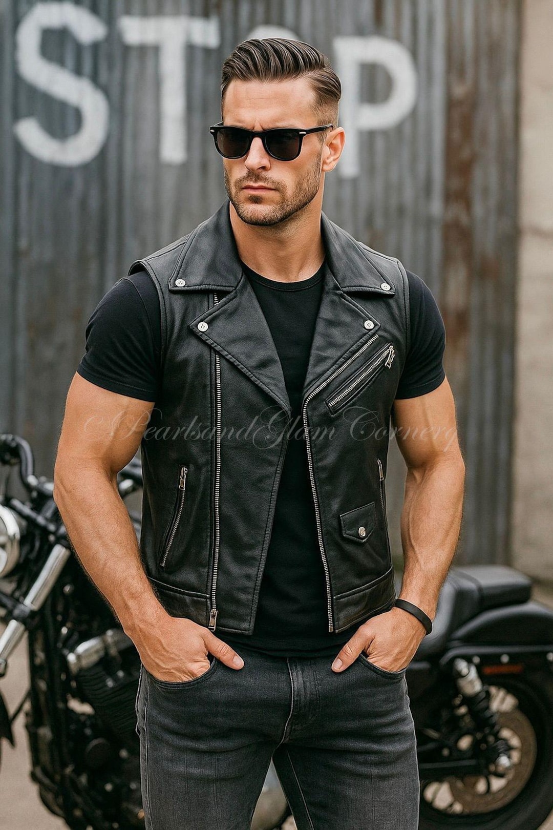 Bomber Jacket Mens Black Leather Dress Vest Handmade Black Leather Biker Vest: Sleeveless Motorcycle Clubwear Bomber Jacket Mens Black Leather Dress Vest Handmade Black Leather Biker Vest: Sleeveless Motorcycle Clubwear