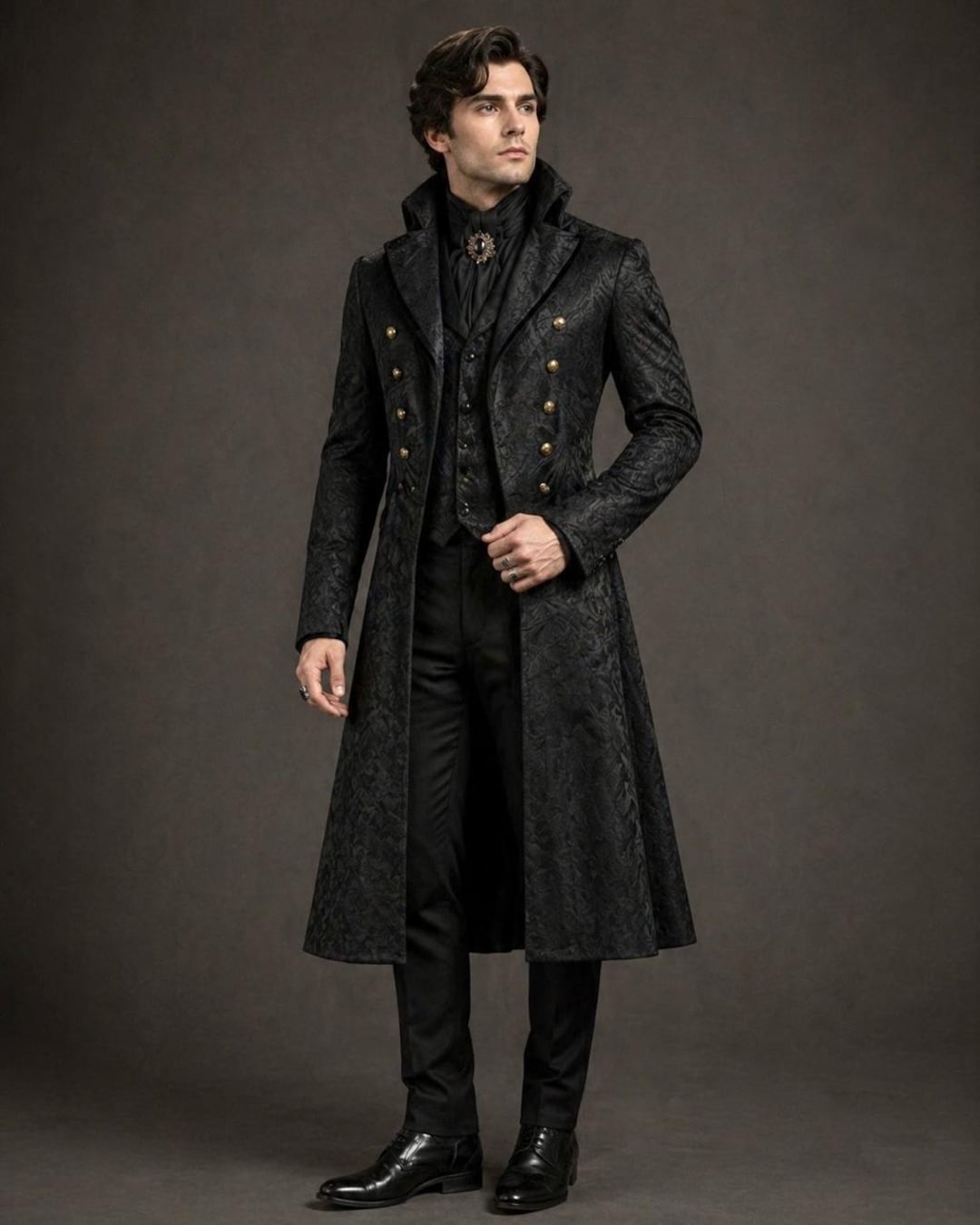 Victorian Gothic Regency Tailcoat Jacket Men, Vintage Steampunk ...