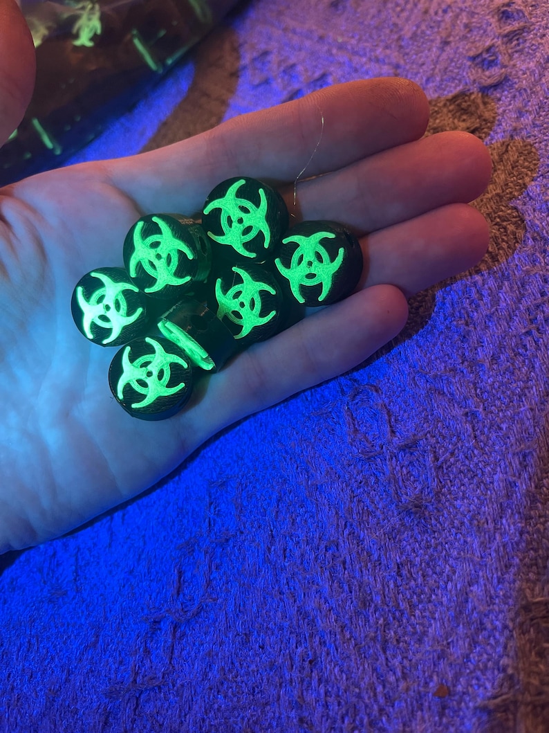 BIOHAZARD KANDI BEAD image 15