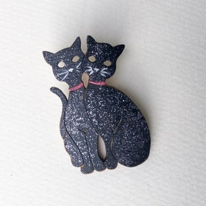 White Cat Brooch Mid Century Retro Cat Atomic Kitty Pin Cat Jewellery image 5