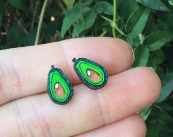 Avocado Earrings Fruit Earrings Australian Made