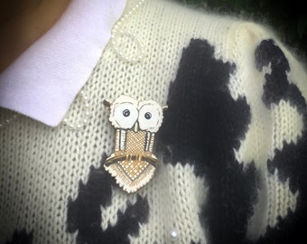 Owl Pin Retro Owl Jewellery