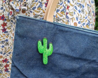 Cactus Brooch Western Pinup Mexican Rockabilly Accessories