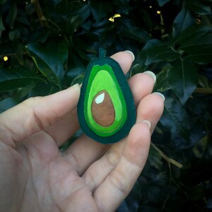 Avocado Jewellery Avo Brooch Original Wearable Art image 3