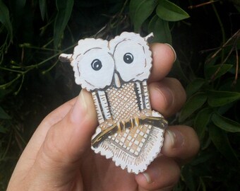 Owl Pin Retro Owl Jewellery