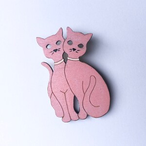 White Cat Brooch Mid Century Retro Cat Atomic Kitty Pin Cat Jewellery image 7