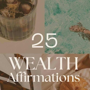 25 affirmations de richesse modifiables Canva : abondance et succès | Cartes d'affirmation imprimables | Manifestation |  Téléchargement numérique
