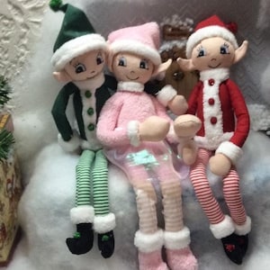 DIY Christmas elf/trickster elf pattern to sew.