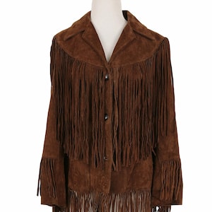 Handmade Fringe Suede Women&#39;s Jacket, Fringe Western Vintage Jacket Ladies Leather Jacket, Genuine Suede Leather, Western Jacket, Gifts