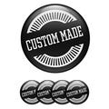 Custom Wheel Center Cap Logo Stickers (Set of 4) | Personalized 3D Domed Resin Rim Logo Stickers | Waterproof Self-Adhesive Hubcap Emblems product logo