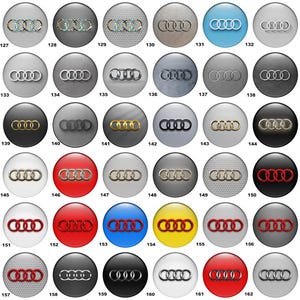 Set of 4 All Brand Center Cap Stickers – Handmade Rim Emblems – Custom Wheel Decals – Multiple Logo Designs Available