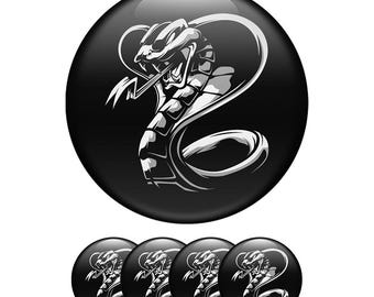 Custom Car Wheel Cap Stickers, Domed Emblem Decals, Set of 4