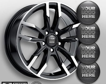 Custom Car Rim Stickers – Personalized Wheel Center Cap Logo Set (4pcs)