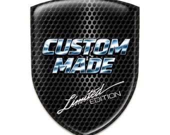 Custom Car Emblem Sticker (1 Pc) – 3D Domed Epoxy Resin Automotive Badge, Waterproof Personalized Vehicle Decal