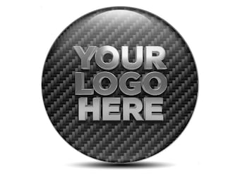 Custom Wheel Center Cap Stickers, 3D Domed Epoxy Car Logo Decals (1pcs),Steering Wheel Adhesive Vinyl Rim Emblem Hubcap Decals, Easy Apply